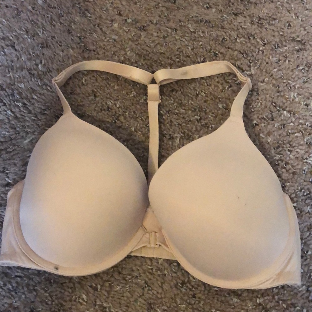 Women's Cream T-Back Bra
